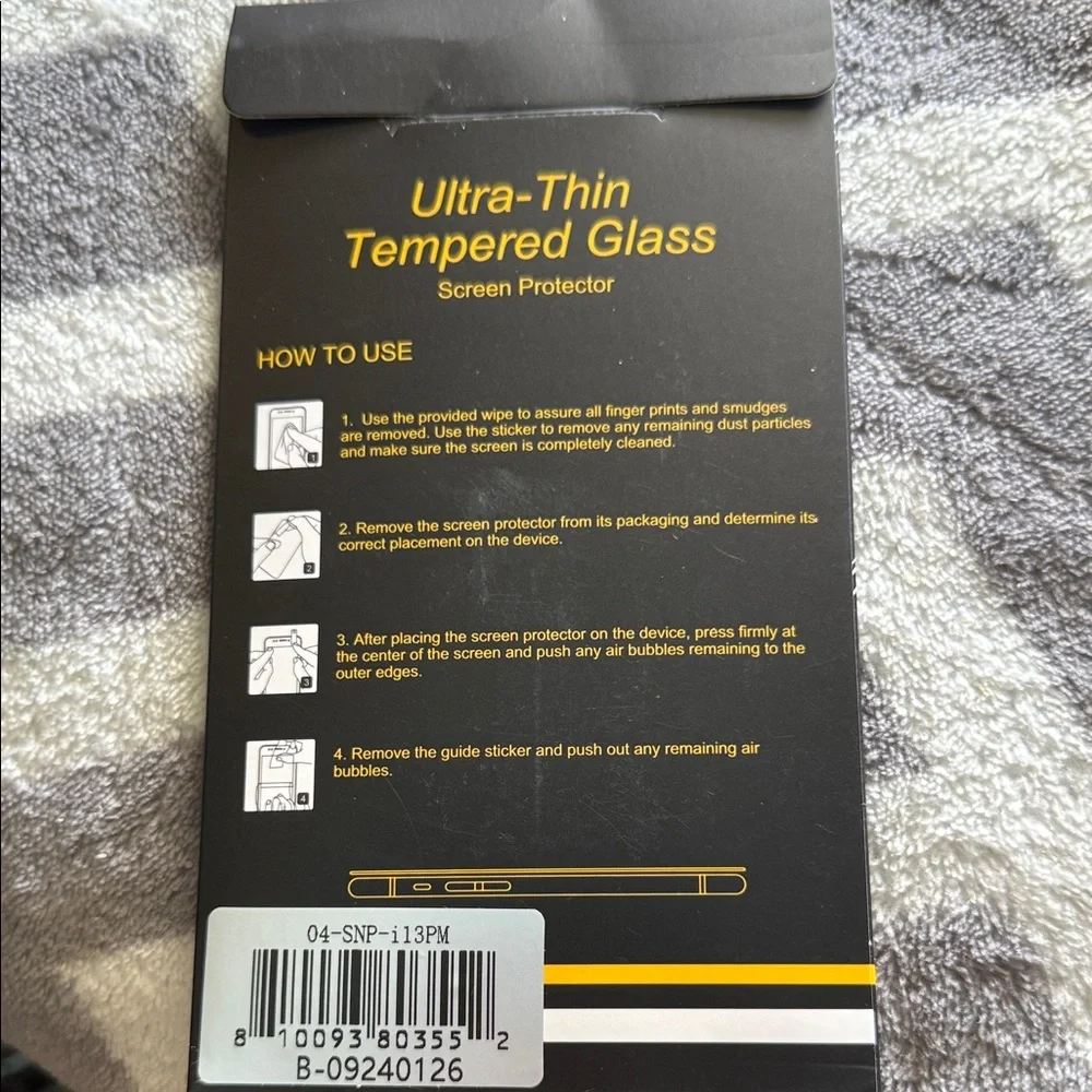 Walli tempered glass Screen Protector for iPhone 13 Pro Max. NWT